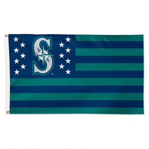 Seattle Mariners Deluxe 3x5 Flag Stars And Stripes Style - ToylandEU