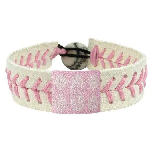  Seattle Mariners Leather Bracelet Pink Argyle Ceramic Bead -  ToylandEU™