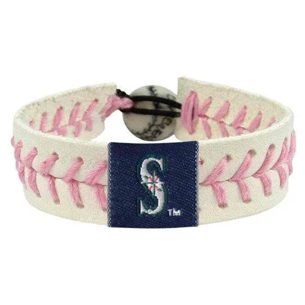  Seattle Mariners Pink Leather Baseball Bracelet Ceramic Bead -  ToylandEU™