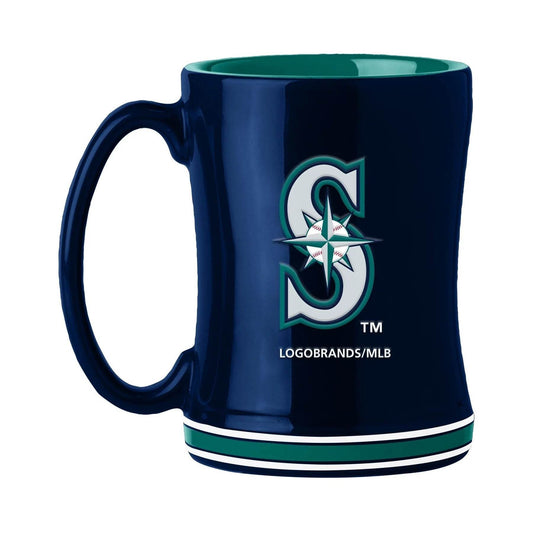 Seattle Mariners Sculpted Relief Coffee Mug 14oz Team Color - ToylandEU