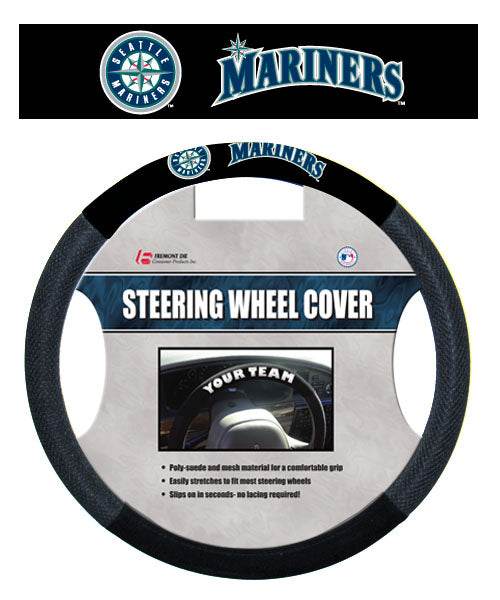 Seattle Mariners Steering Wheel Cover Mesh Style For Cars - ToylandEU