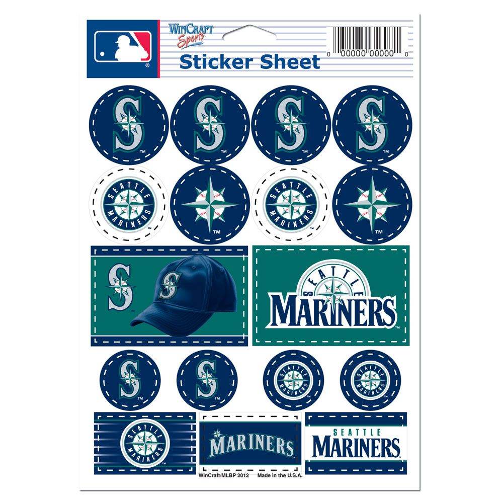 Seattle Mariners Vinyl Decal Sheet 5x7 For Surfaces - ToylandEU