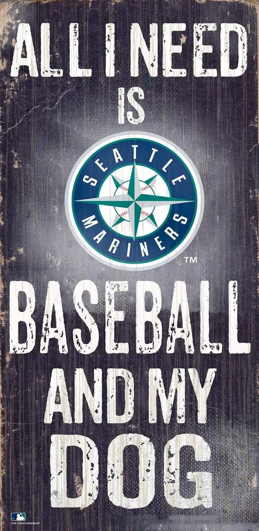  Seattle Mariners Wood Sign 6x12 Baseball And Dog Design -  ToylandEU™