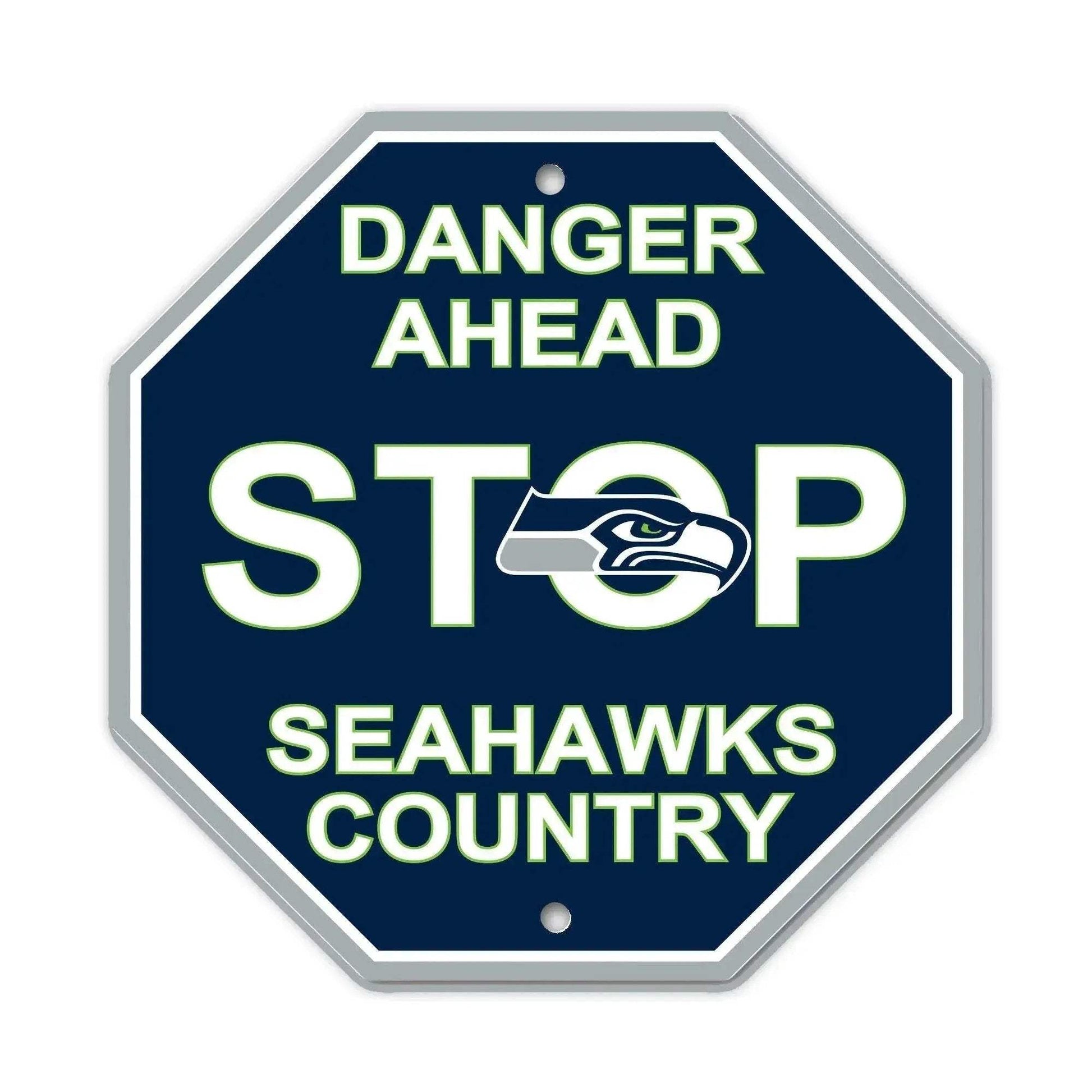 Seattle Seahawks 12x12 Plastic Stop Style Sign For Man Cave - ToylandEU