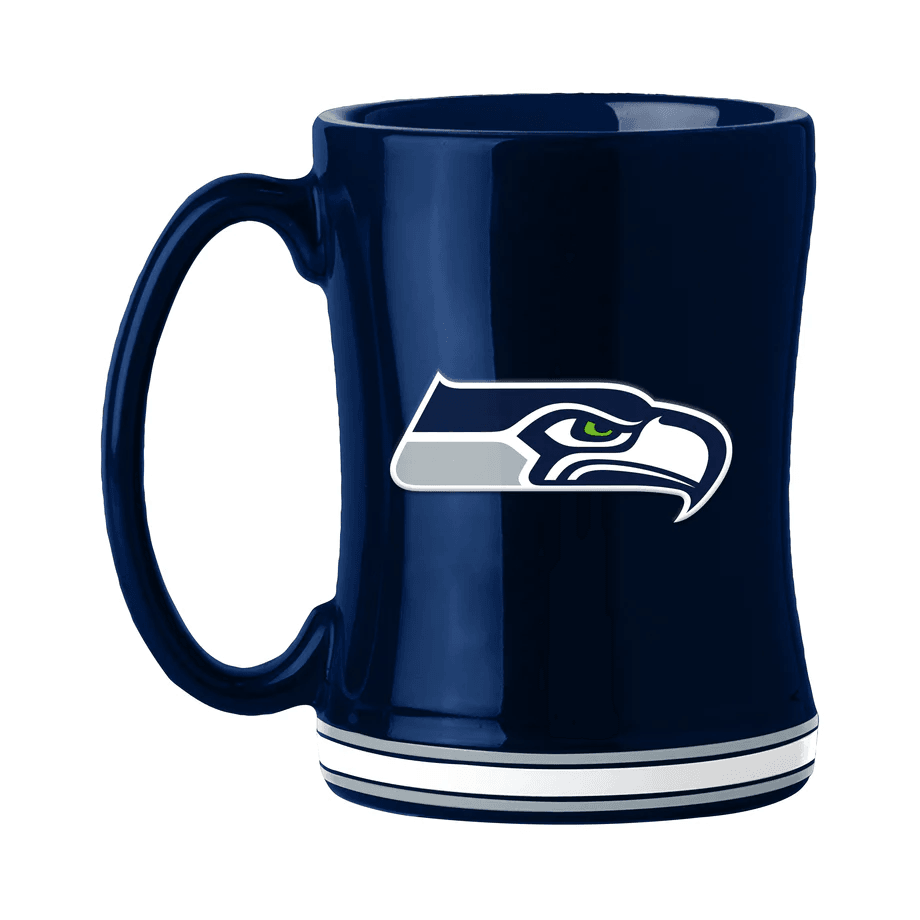 Seattle Seahawks 14oz Sculpted Relief Team Color Coffee Mug - ToylandEU