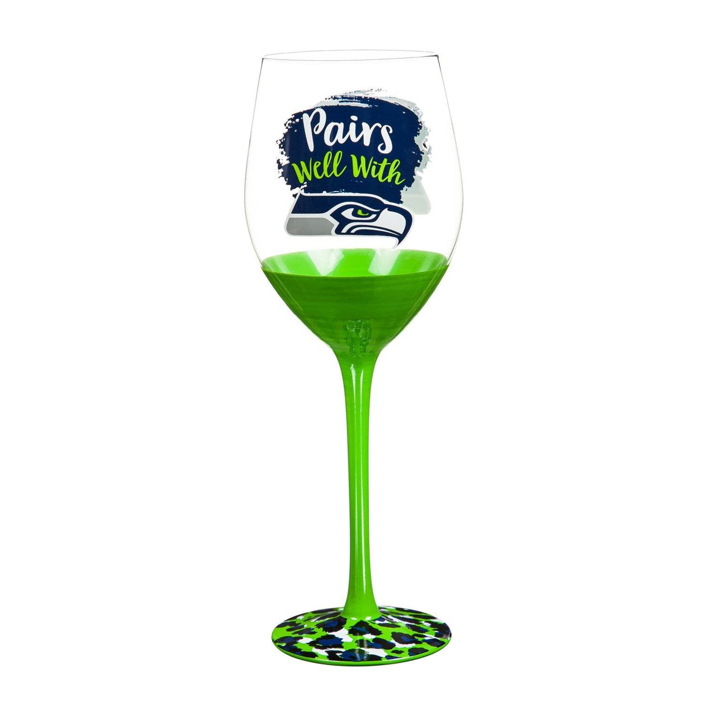 Seattle Seahawks 17Oz Stemmed Wine Glass Gift Box Set - ToylandEU
