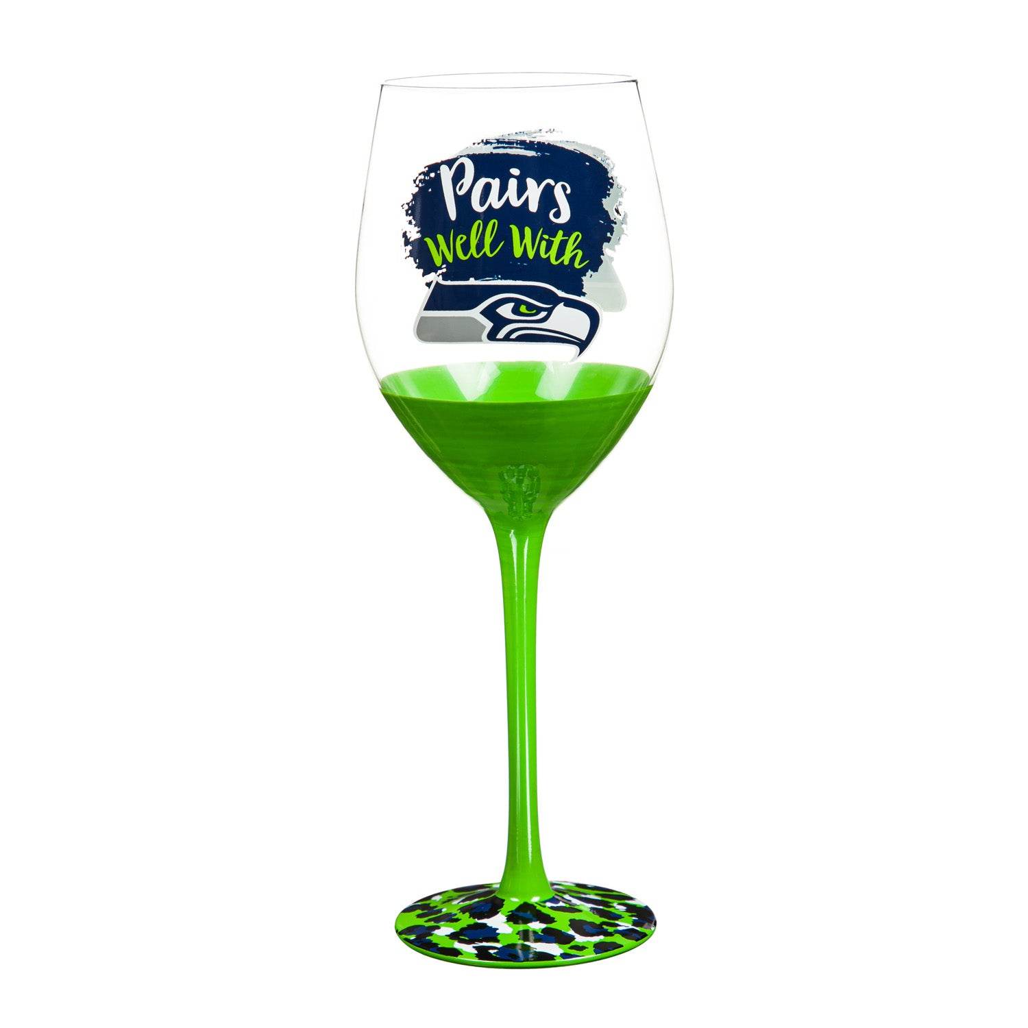 Seattle Seahawks 17Oz Stemmed Wine Glass Gift Box Set - ToylandEU