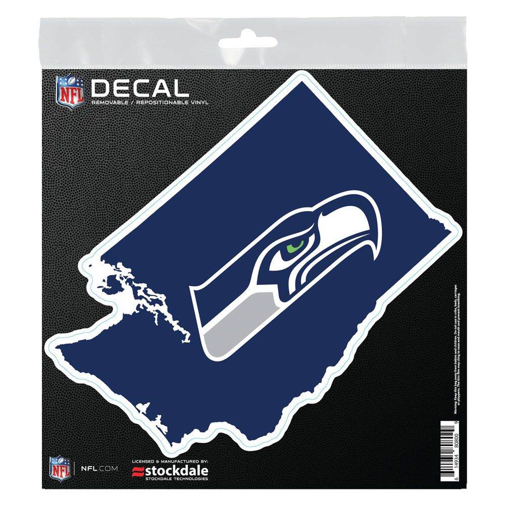 Seattle Seahawks 6x6 All Surface State Shape Vinyl Decal - ToylandEU