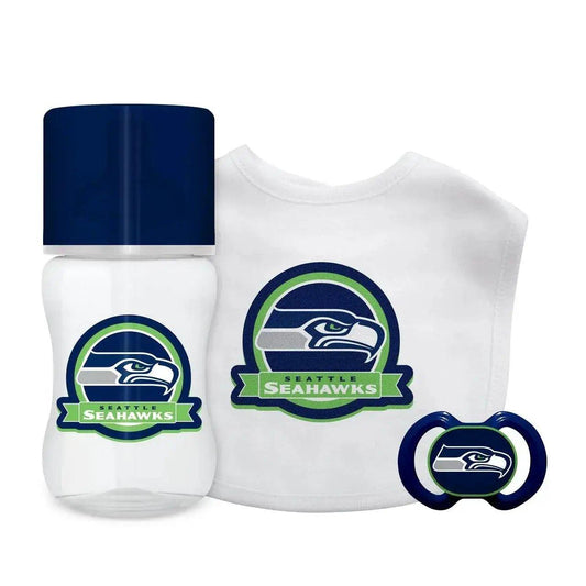  Seattle Seahawks Baby Gift Set 3 Piece Bib Bottle Pacifier -  ToylandEU™