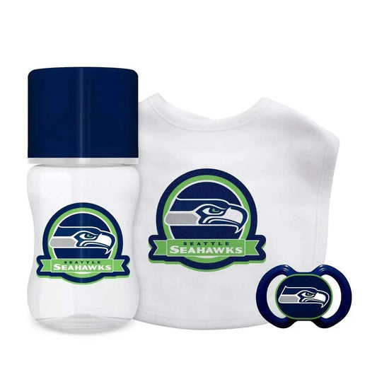  Seattle Seahawks Baby Gift Set 3 Piece Bib Bottle Pacifier -  ToylandEU™