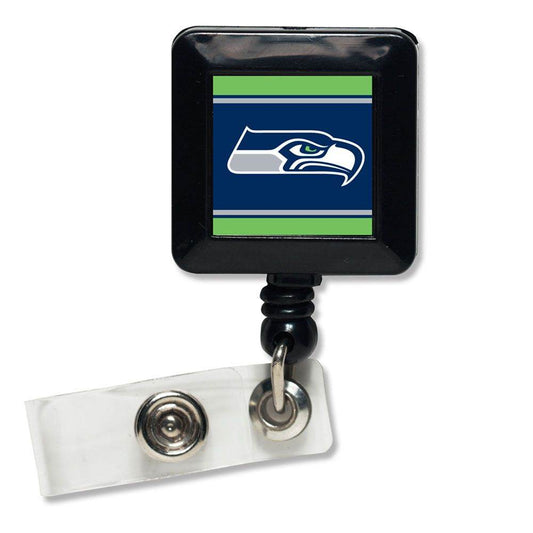 Seattle Seahawks Badge Holder Retractable Square Clip - ToylandEU