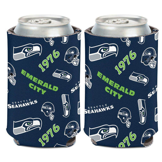 Seattle Seahawks Can Cooler Scatterprint Design 12 Oz - ToylandEU