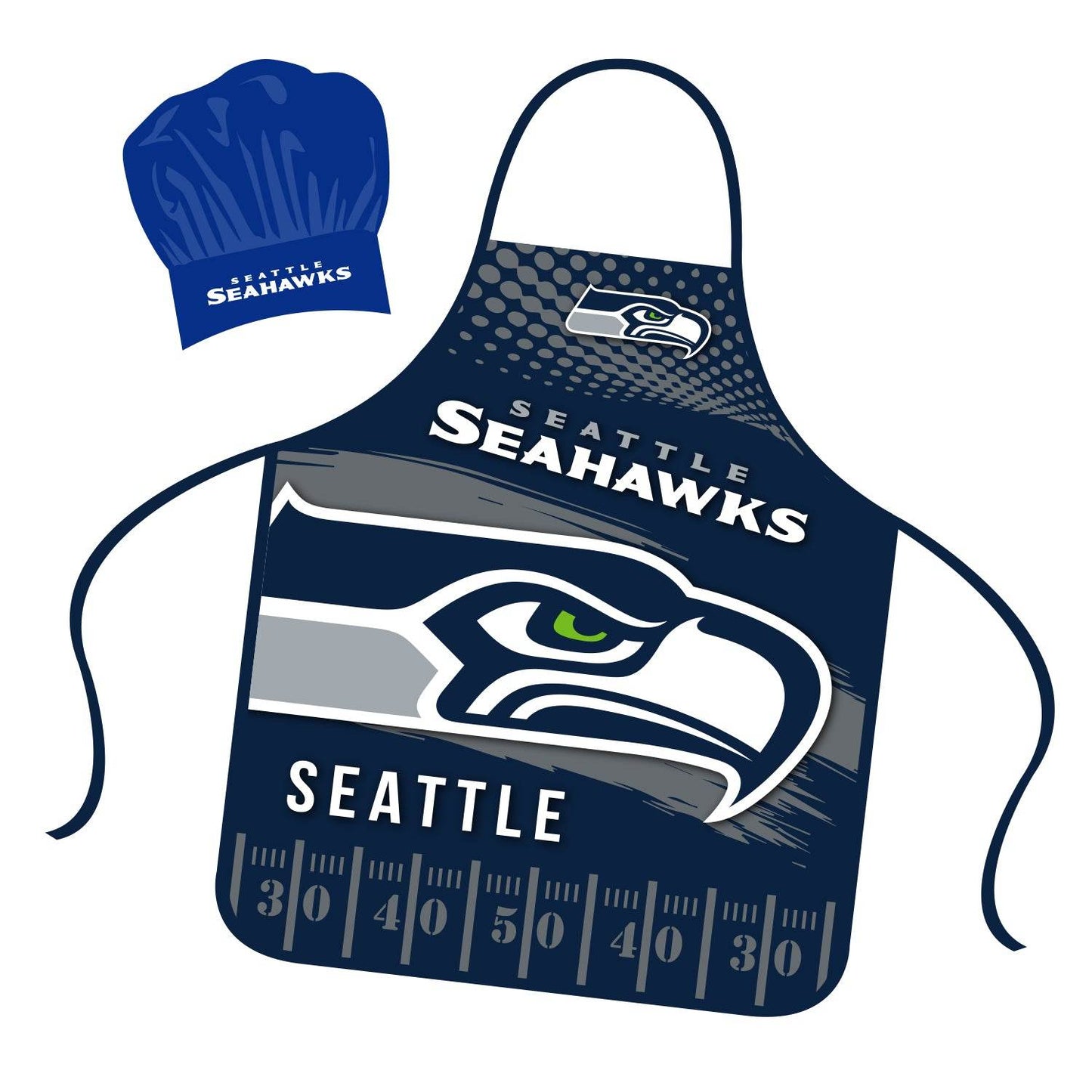 Seattle Seahawks Chef Hat And Apron Set Pro Kitchen Gear - ToylandEU