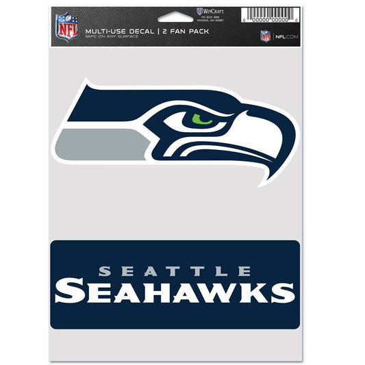 Seattle Seahawks Decal Set Two Pack Multi Use Fans Official - ToylandEU