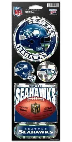 Seattle Seahawks Die Cut Decal Prismatic Cracked Ice 4x12 -  ToylandEU™