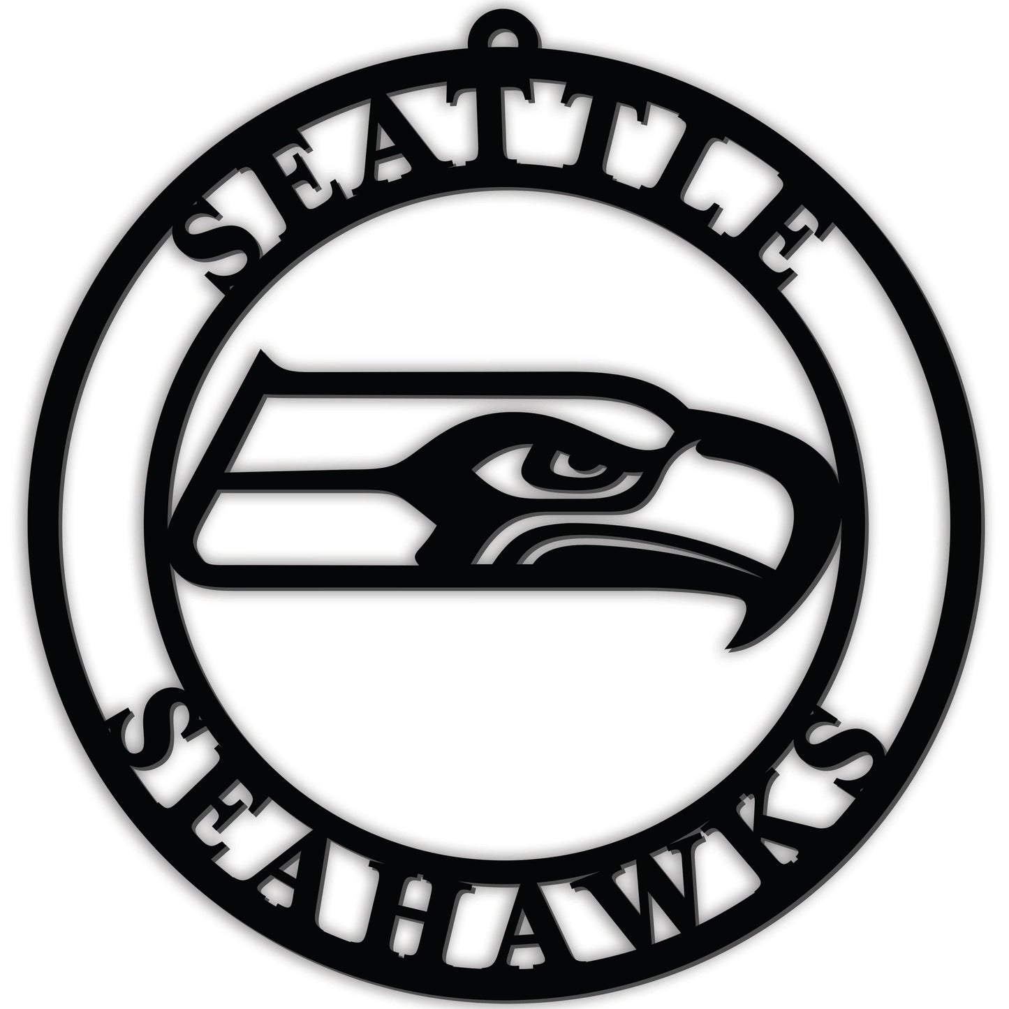Seattle Seahawks Door Hanger Sign 16 Inch Black PVC - ToylandEU