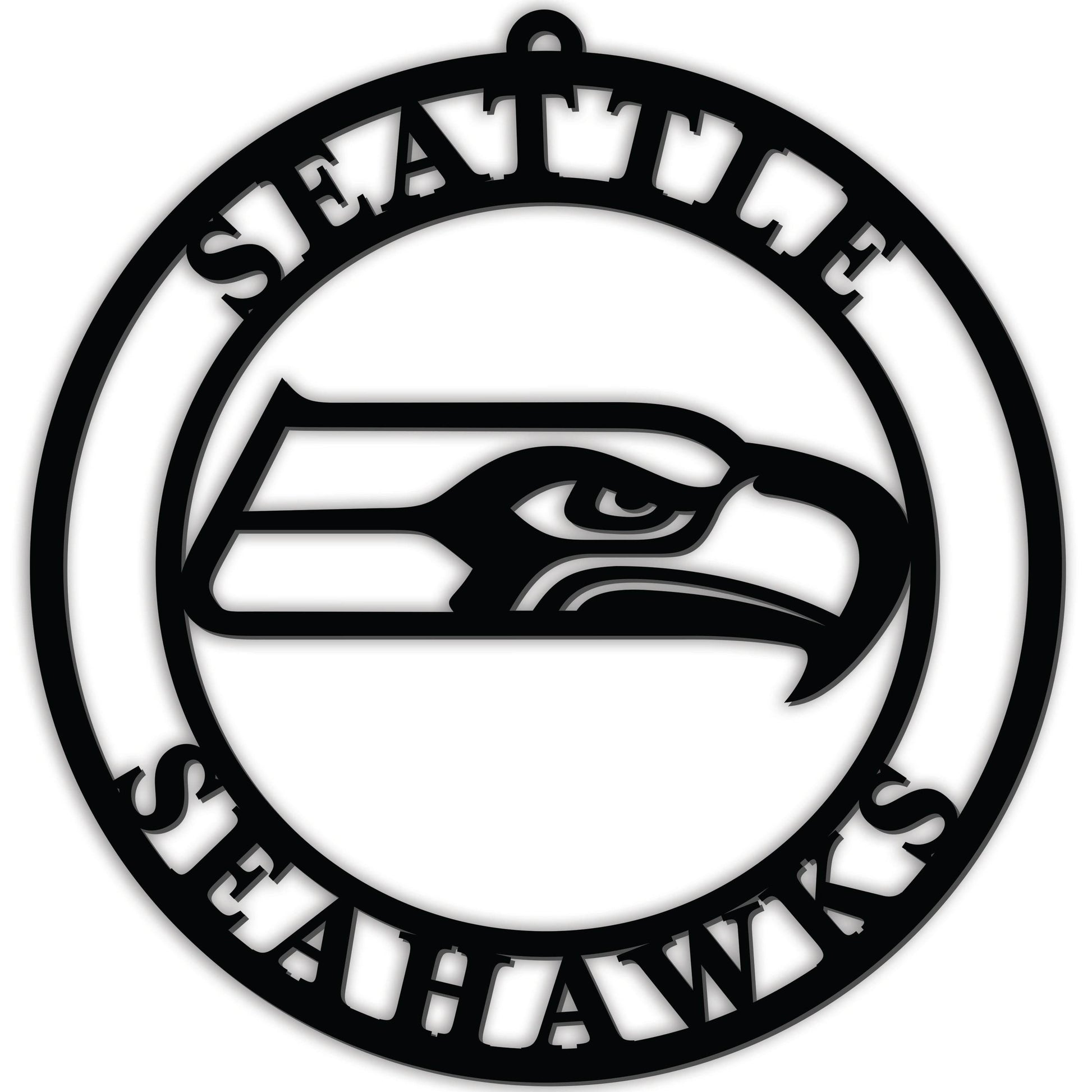 Seattle Seahawks Door Hanger Sign 16 Inch Black PVC - ToylandEU