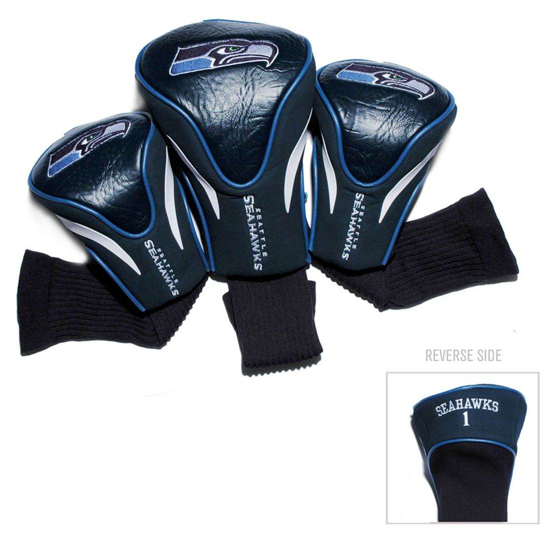 Seattle Seahawks Golf Club 3 Piece Contour Headcover Set - ToylandEU