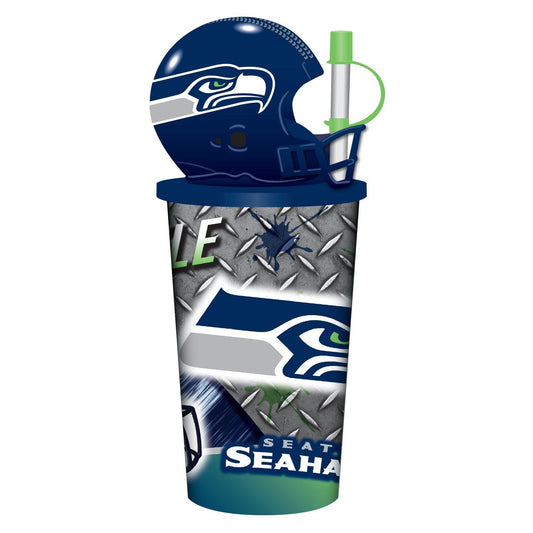 Seattle Seahawks Helmet Cup 32oz Plastic With Straw - ToylandEU