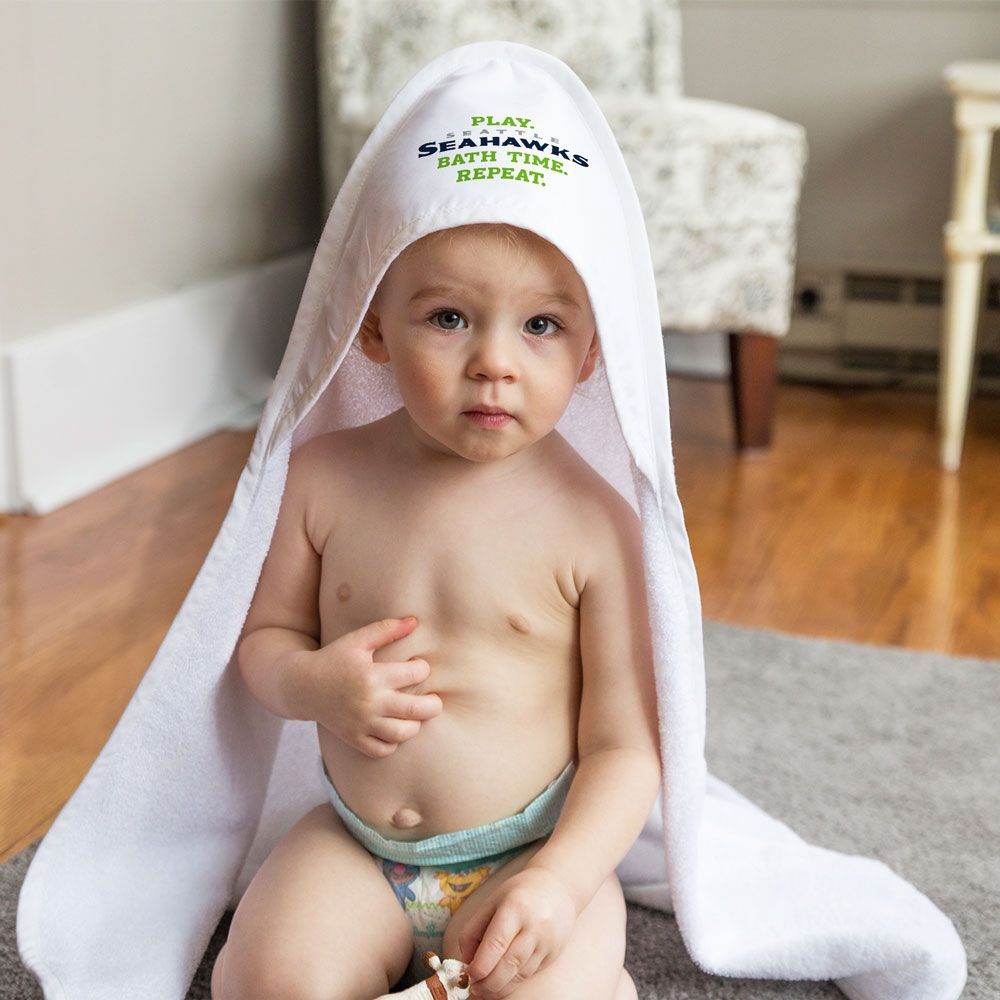 Seattle Seahawks Hooded Baby Towel All Pro Soft Terry Cloth - ToylandEU