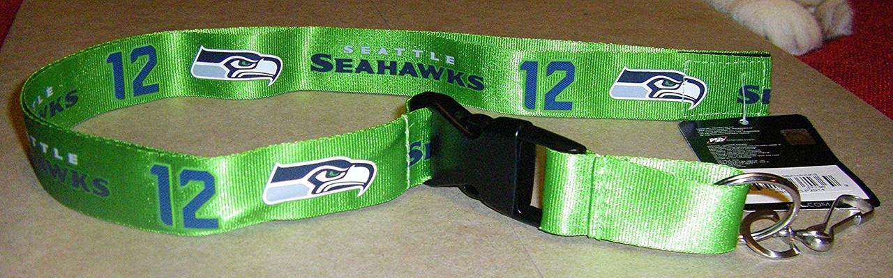 Seattle Seahawks Lanyard Breakaway Key Ring 12th Man Green - ToylandEU