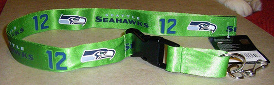 Seattle Seahawks Lanyard Breakaway Key Ring 12th Man Green - ToylandEU
