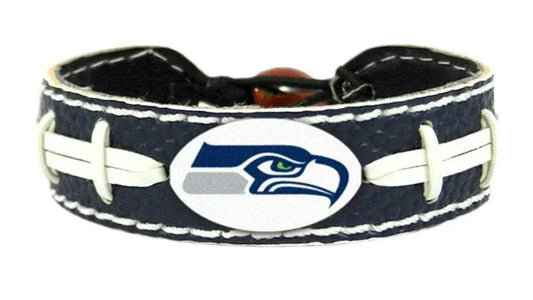  Seattle Seahawks Leather Bracelet Navy Ceramic Bead -  ToylandEU™