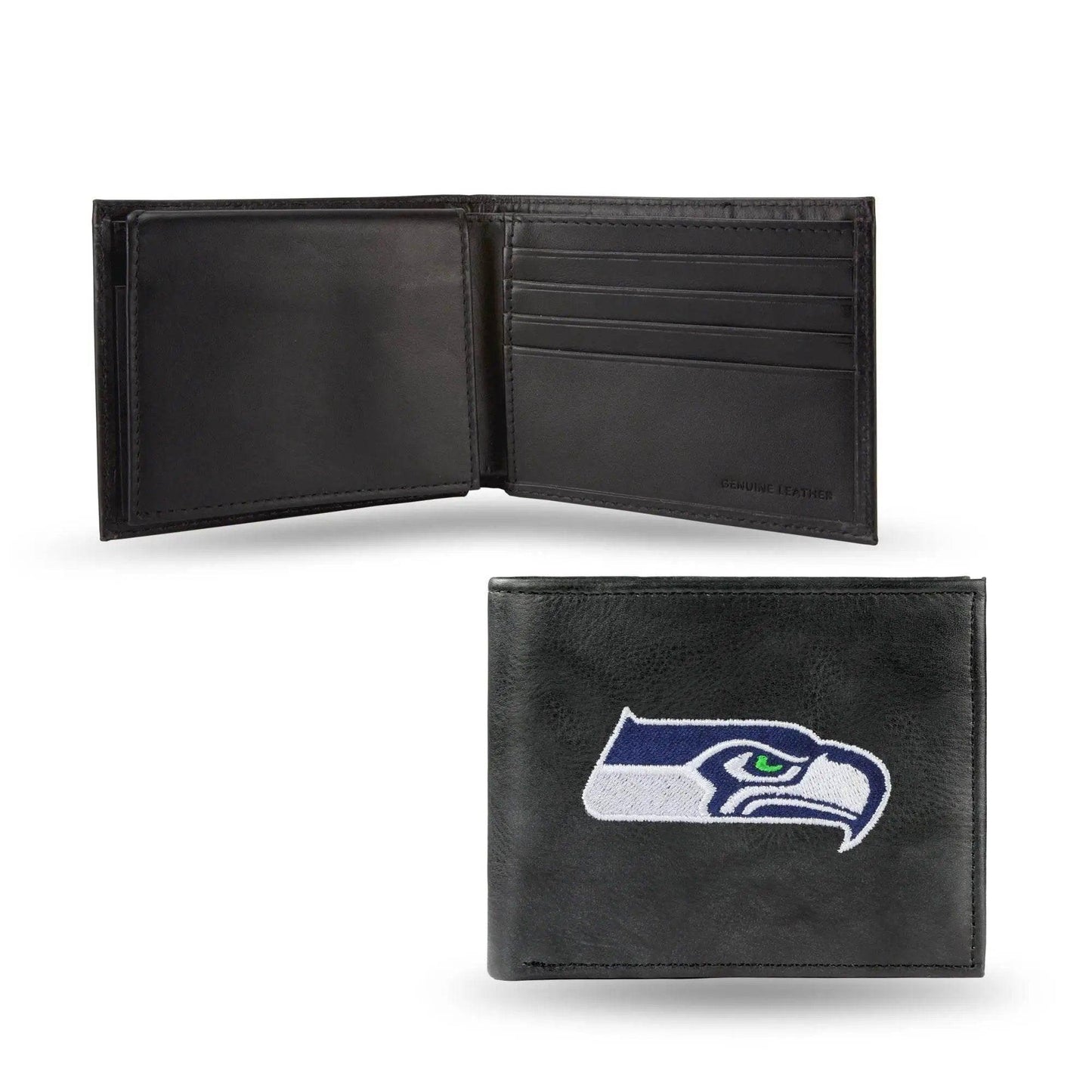  Seattle Seahawks Leather Wallet Billfold Embroidered Black -  ToylandEU™