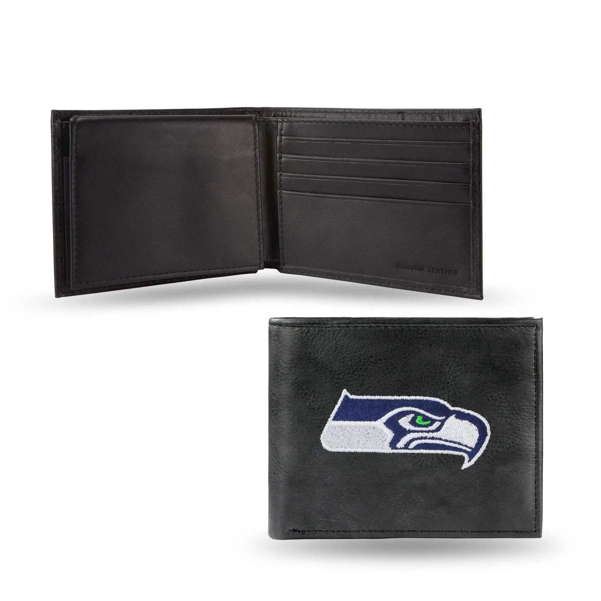  Seattle Seahawks Leather Wallet Billfold Embroidered Black -  ToylandEU™