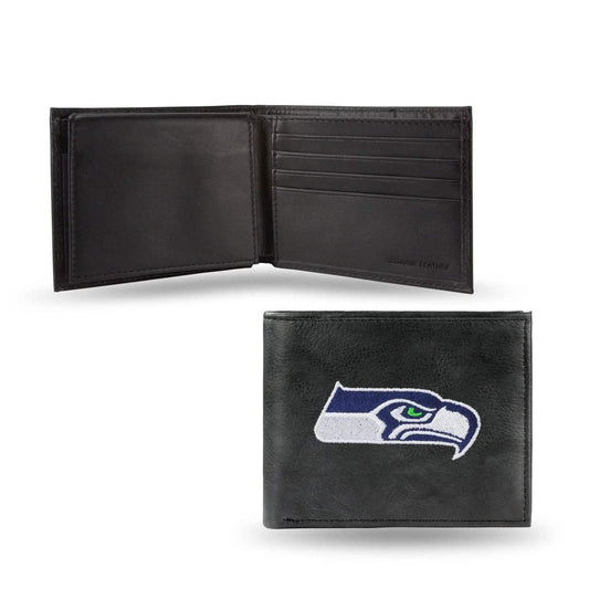  Seattle Seahawks Leather Wallet Billfold Embroidered Black -  ToylandEU™