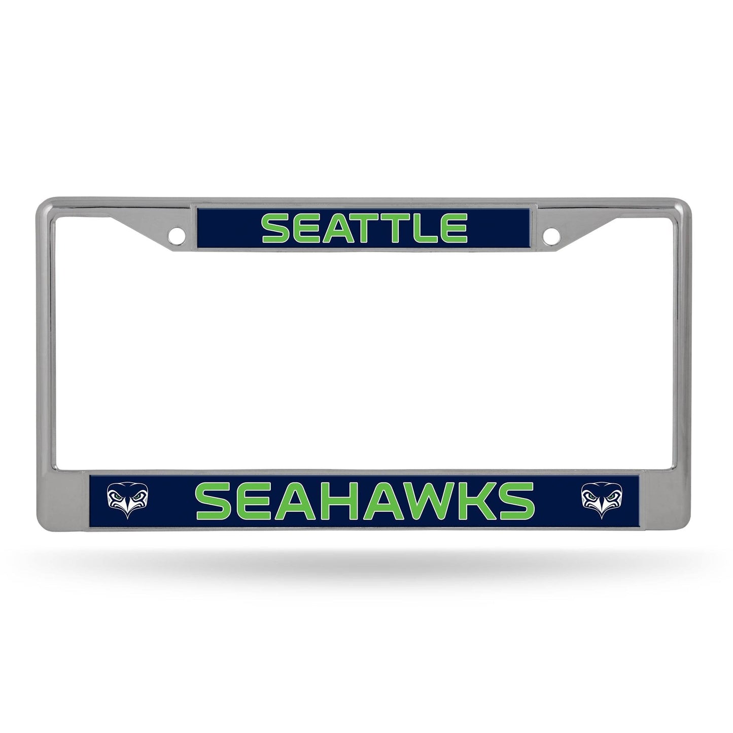 Seattle Seahawks License Plate Frame Chrome Printed Insert - ToylandEU
