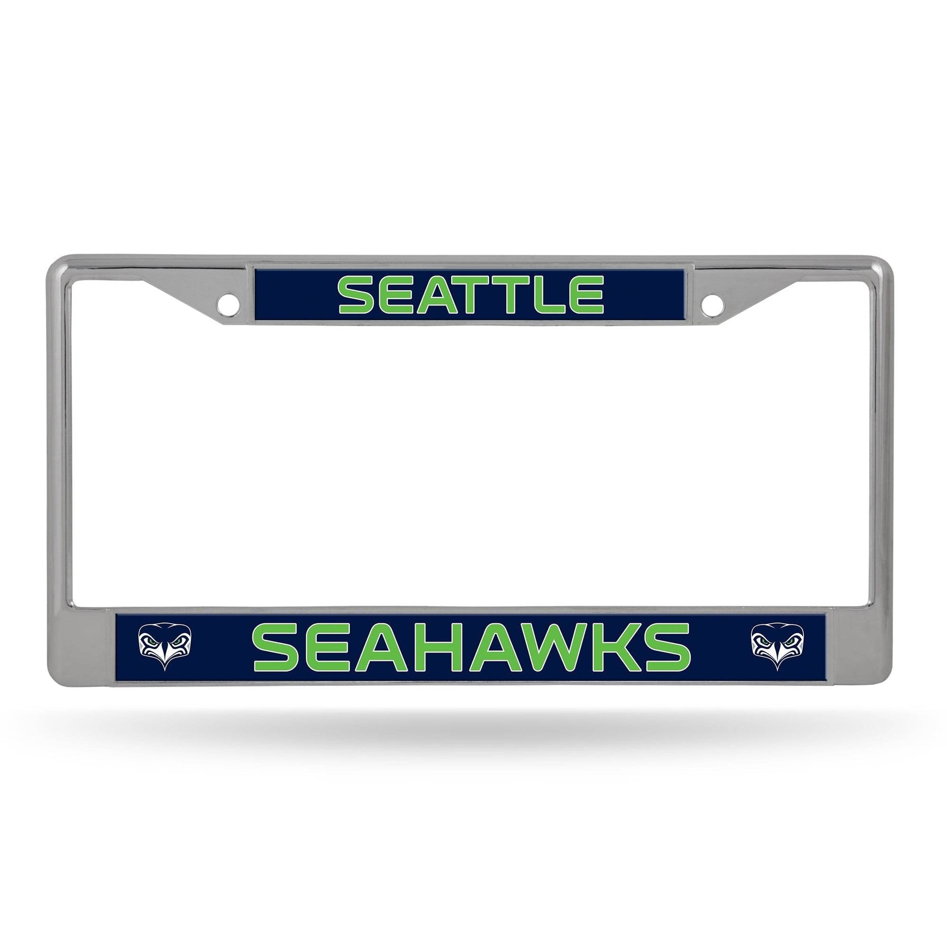 Seattle Seahawks License Plate Frame Chrome Printed Insert - ToylandEU