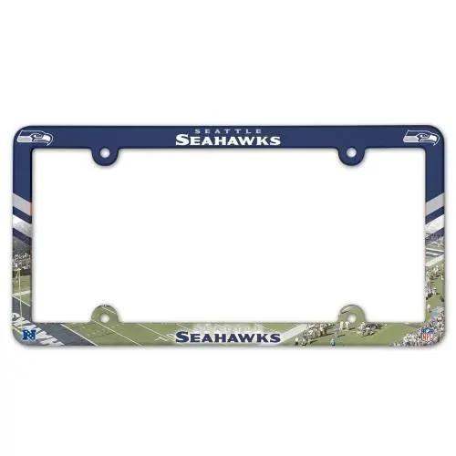 Seattle Seahawks License Plate Frame Plastic Full Color Style - ToylandEU