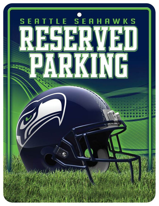 Seattle Seahawks Metal Parking Sign With Pre Drilled Hole - ToylandEU