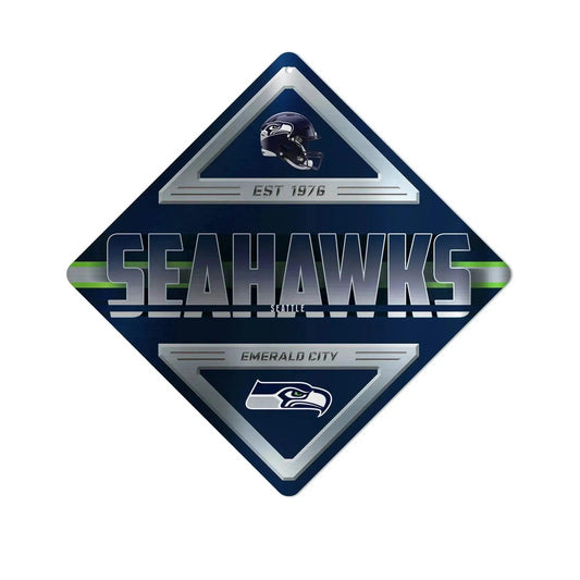  Seattle Seahawks Metal Sign Diamond Shape Wall Decor -  ToylandEU™