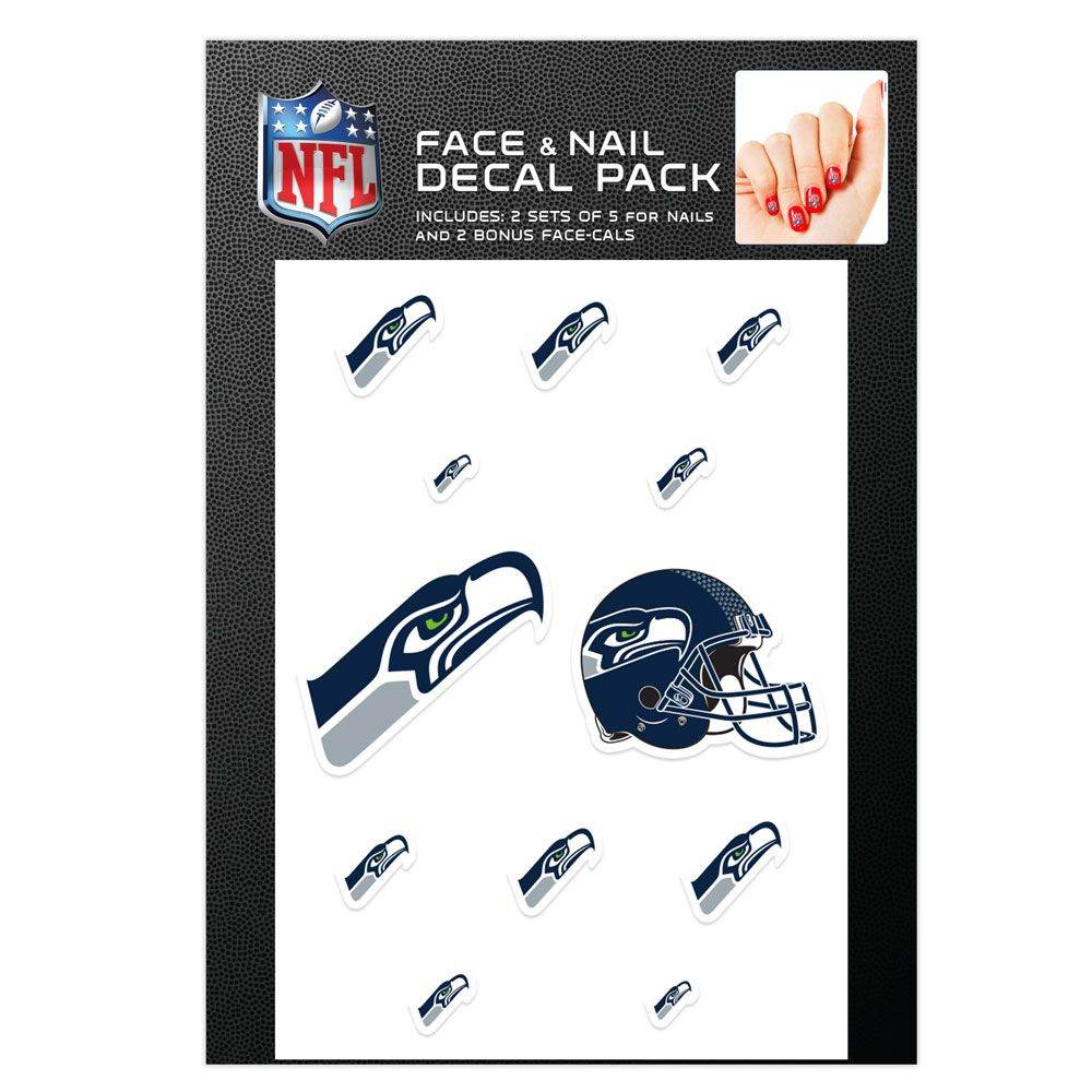 Seattle Seahawks Nail Cals and Face Cals Waterless Decals - ToylandEU
