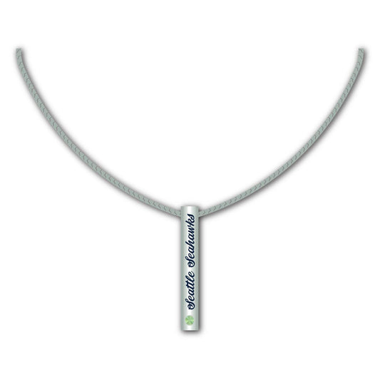 Seattle Seahawks Necklace Silver Bar Pendant Charm - ToylandEU