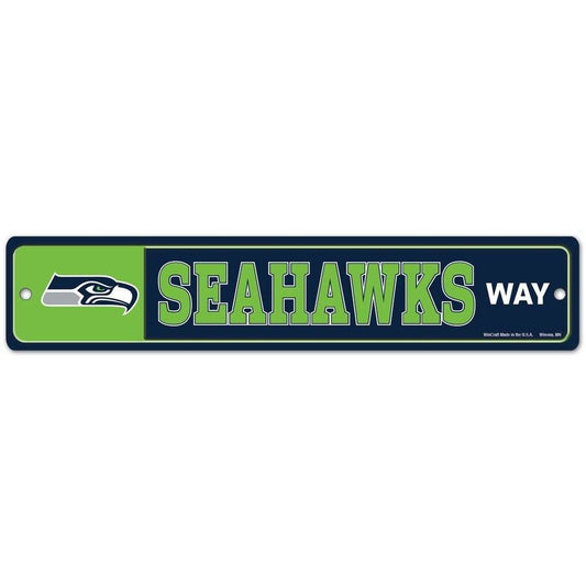 Seattle Seahawks Plastic Street Sign Team Pride Home Decor - ToylandEU