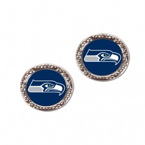 Seattle Seahawks Post Style Earrings Officially Licensed - ToylandEU