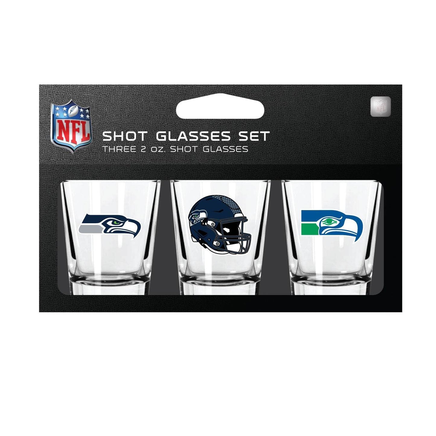 Seattle Seahawks Shot Glass Set Three Pack Dishwasher Safe - ToylandEU