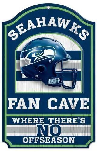  Seattle Seahawks Sign 11x17 Wood Fan Cave Design -  ToylandEU™
