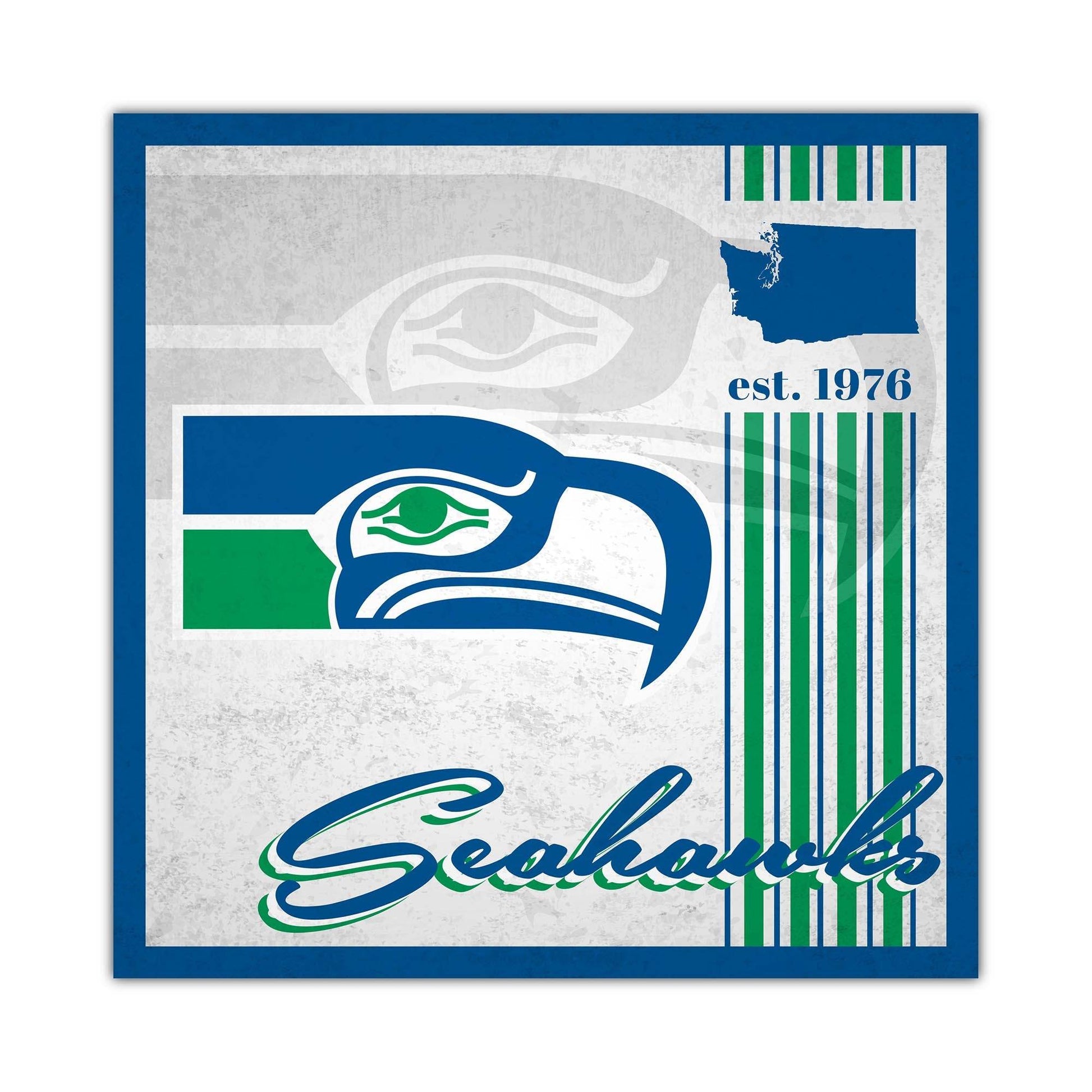 Seattle Seahawks Wood Sign 10x10 Album Design Wall Decor - ToylandEU