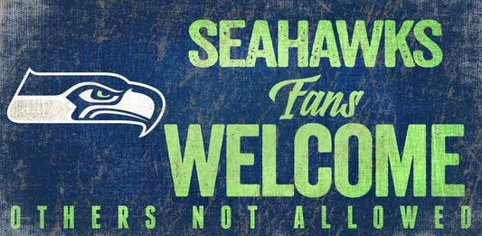  Seattle Seahawks Wood Sign Fans Welcome 12x6 Inches Hanging -  ToylandEU™