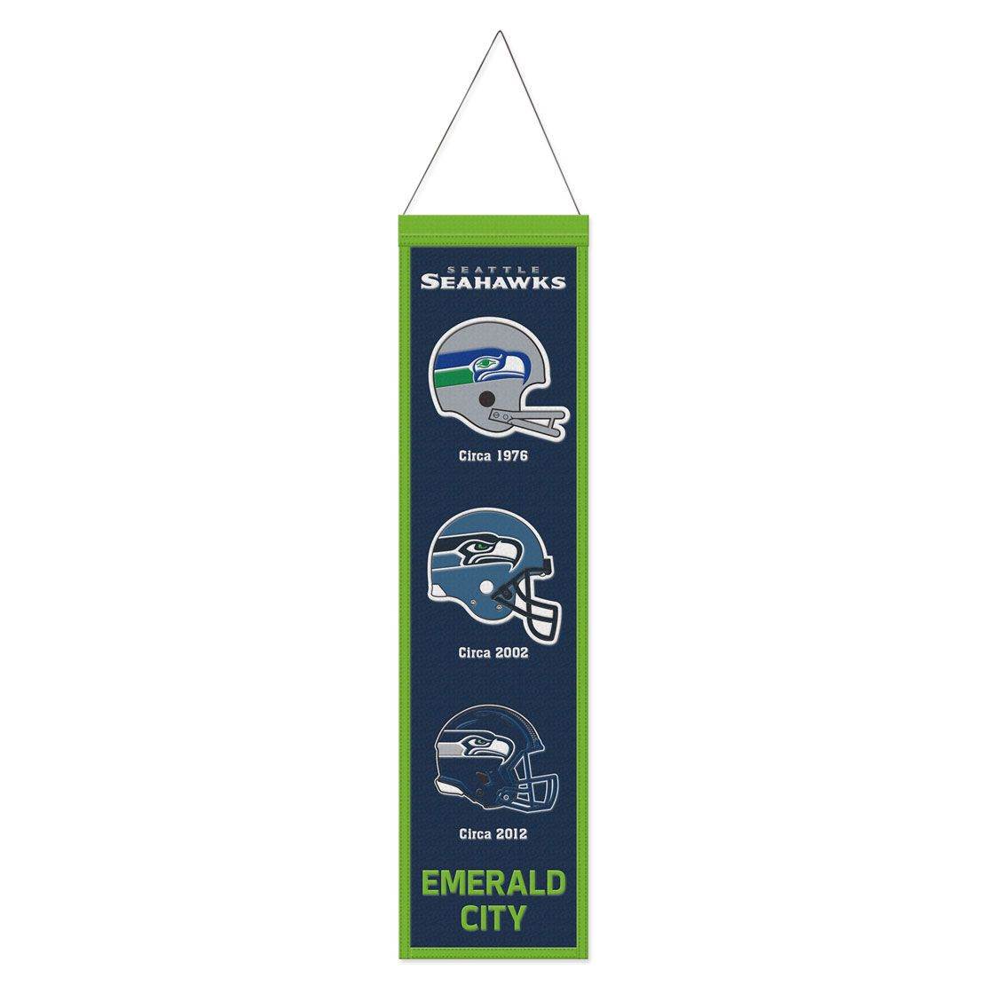 Seattle Seahawks Wool Banner 8x32 Heritage Evolution Design - ToylandEU