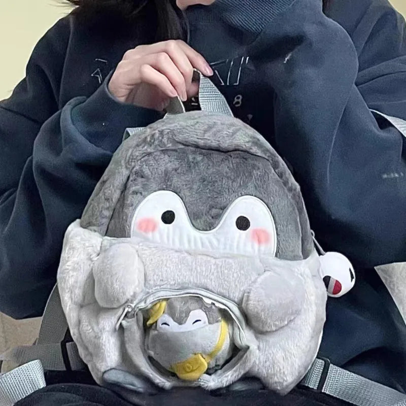 Adorable Grey Penguin Plush Backpack for Kids ToylandEU.com Toyland EU