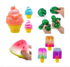Fidget Squishy Blind Box | Food and Foot Designs | Mochi Squeeze Toys