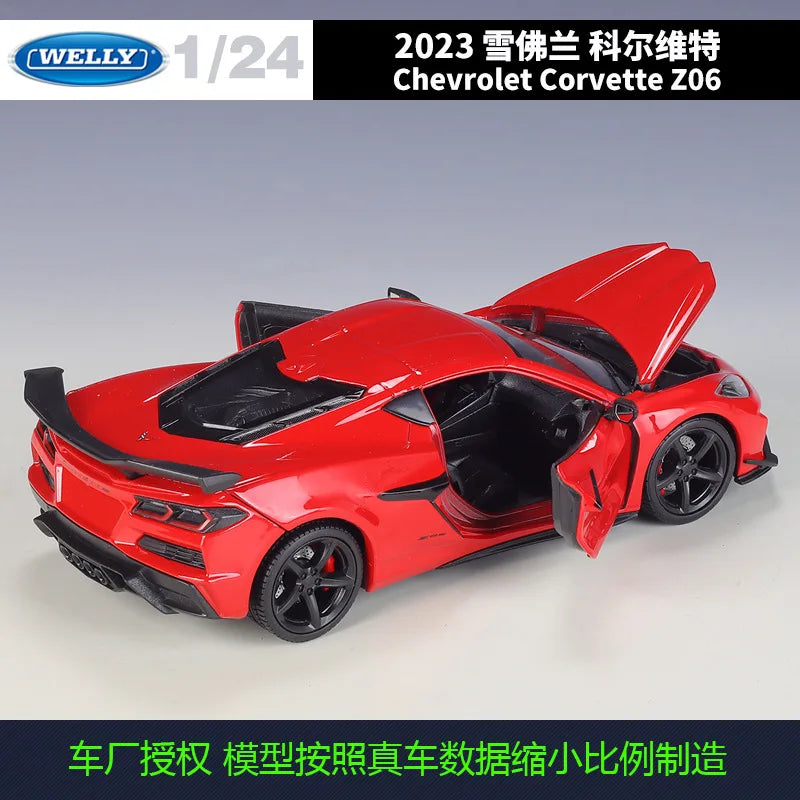 Diecast Car | Scale 1:24 Chevrolet Corvette Z06 | Welly Alloy Diecast