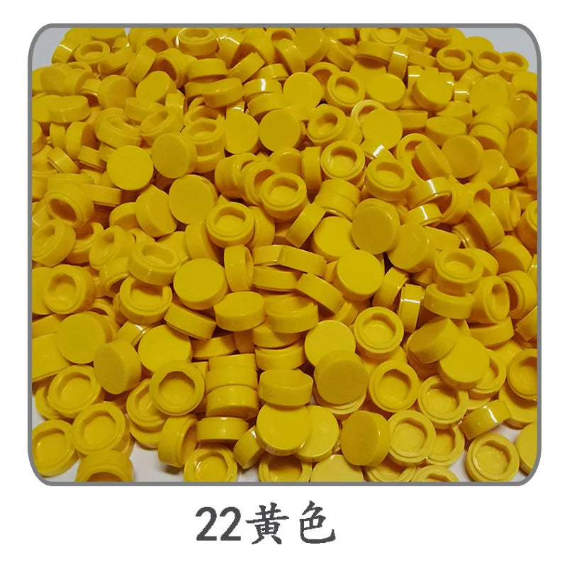 Small Particle Bricks | 1x1 Round Tiles | Compatible With Lego | MOC Builders