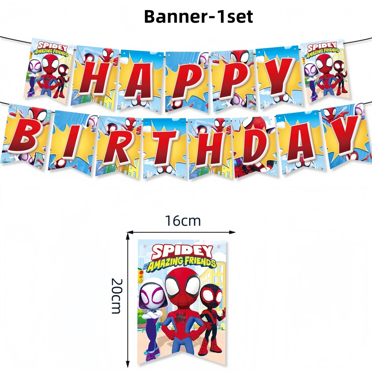 Spider Hero Party Decor | Plates Cups Banner | Balloon Party Favors | Set