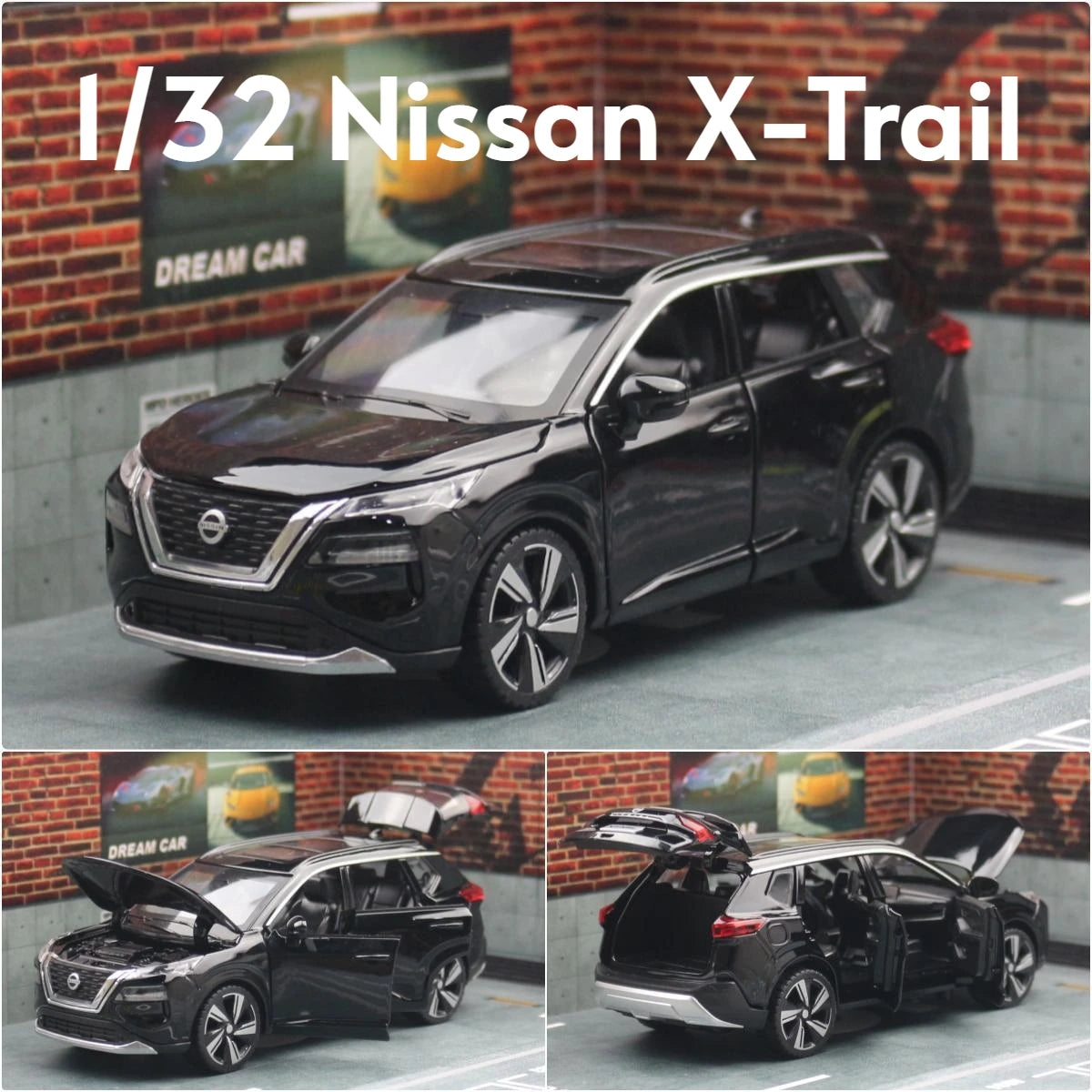 Diecast Car Model | Openable Doors | Sound And Light | 1/32 Scale